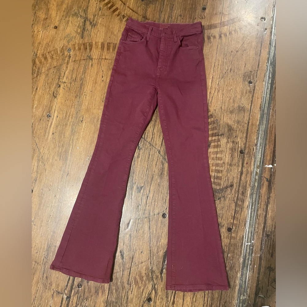MOTHER high-waisted weekender skim play date, size 26